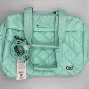 Lug trolley bus duffel tote bag aquamarine